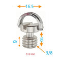 1 D-ring Tripod Screw Mounting Adapter Camera Camcorder Monopod QR