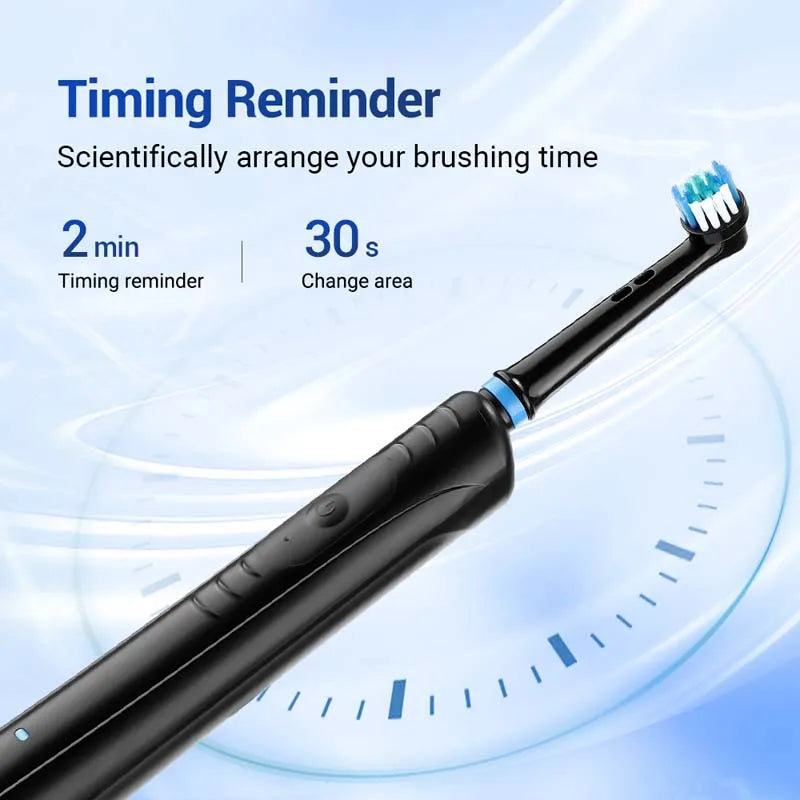 Rotating Electric Toothbrush | 3 Modes, 30-Day Battery & Case