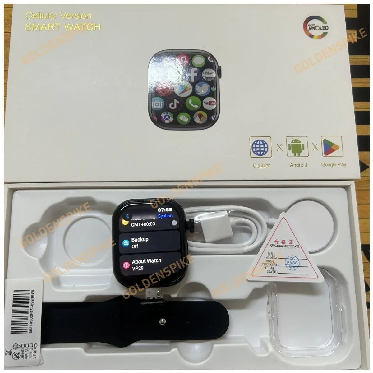 GOLDENSPIKE VP29 4G Smart Watch – 2.29" AMOLED, 8MP Camera