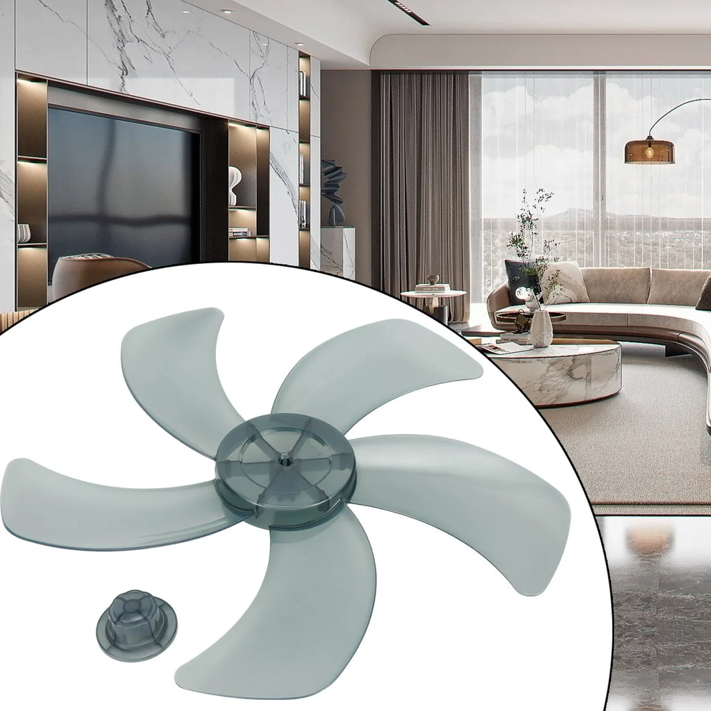 Household Plastic Fan Blade 5 Leaves Nut Cover Pedestal Impellor