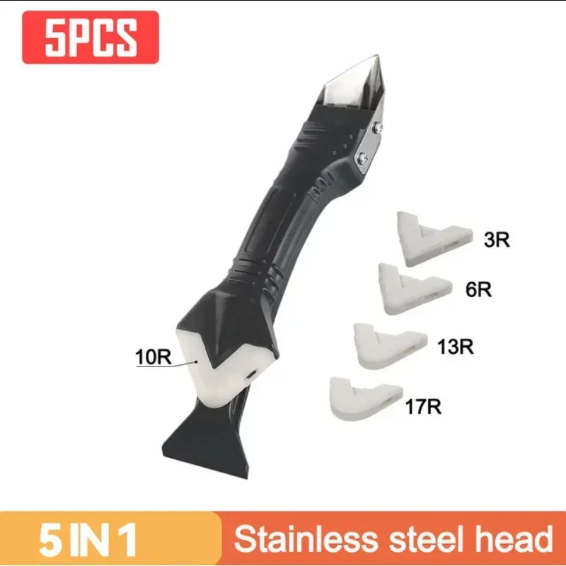 5in1 Silicone Scraper Squeegee Glue Remover Knife Caulking Angle