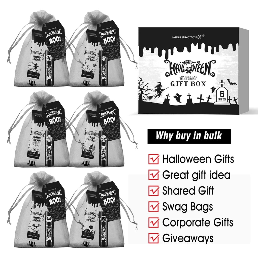 24-Piece Halloween Beauty Gift Set – Hand Creams & Lip Colors