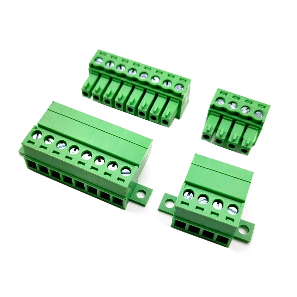 10PCS 3.81mm Pitch Screw Terminal Block Connector 2P–12P 28–16AWG
