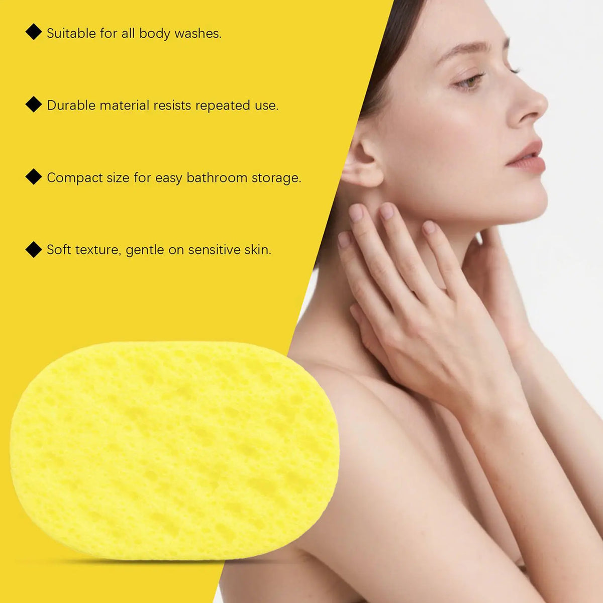 Reusable Exfoliating Bath Sponge – Soft Body Scrubber Shower