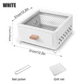 Portable Charcoal BBQ Grill – Non-Stick Camping Brazier