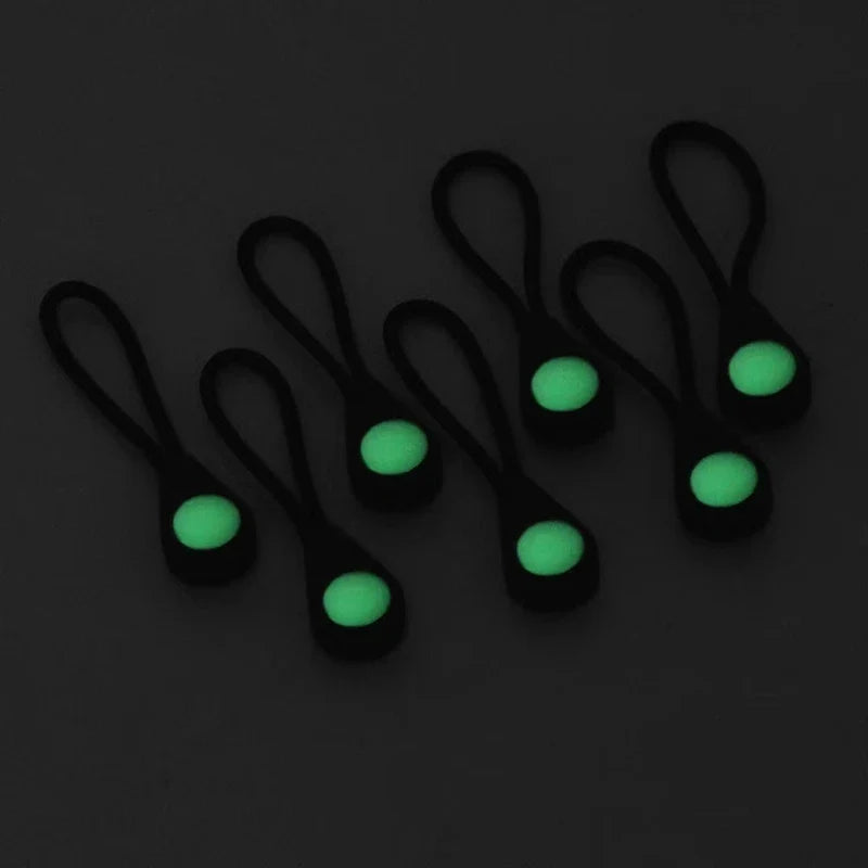 Luminous Zipper Pulls for Camping & Hiking — 5/10 Pack
