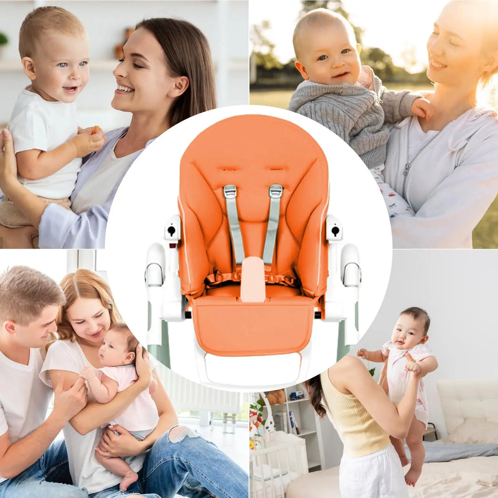 Kids High Chair Cushion – PU Leather Padded Seat Cover