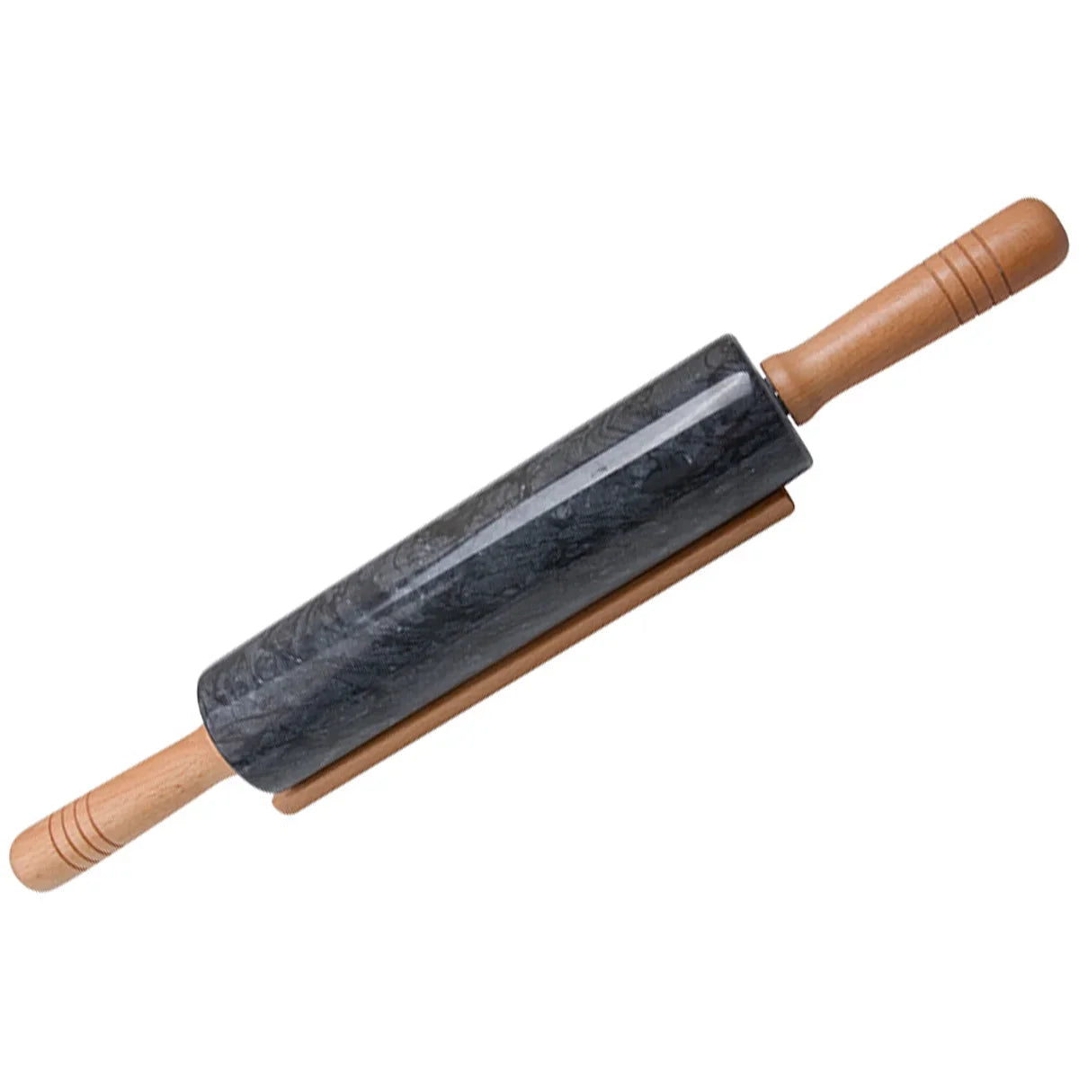 Leeseph Premium Marble Rolling Pin Wooden Handles Base Easy Clean