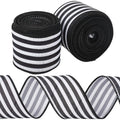 Red & White Striped Wired Ribbon 2" Wide – 10.94 Yards Total