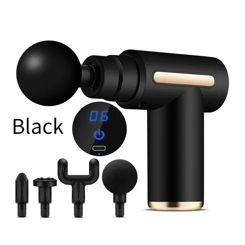 Portable Mini Massage Gun USB Rechargeable | 4 Attachments