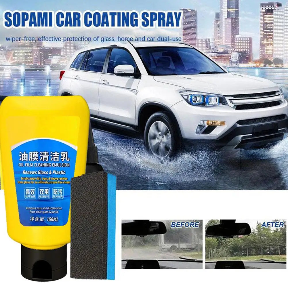 Car Glass Oil Film Remover Polishing Composite Windshield Wiper Clear