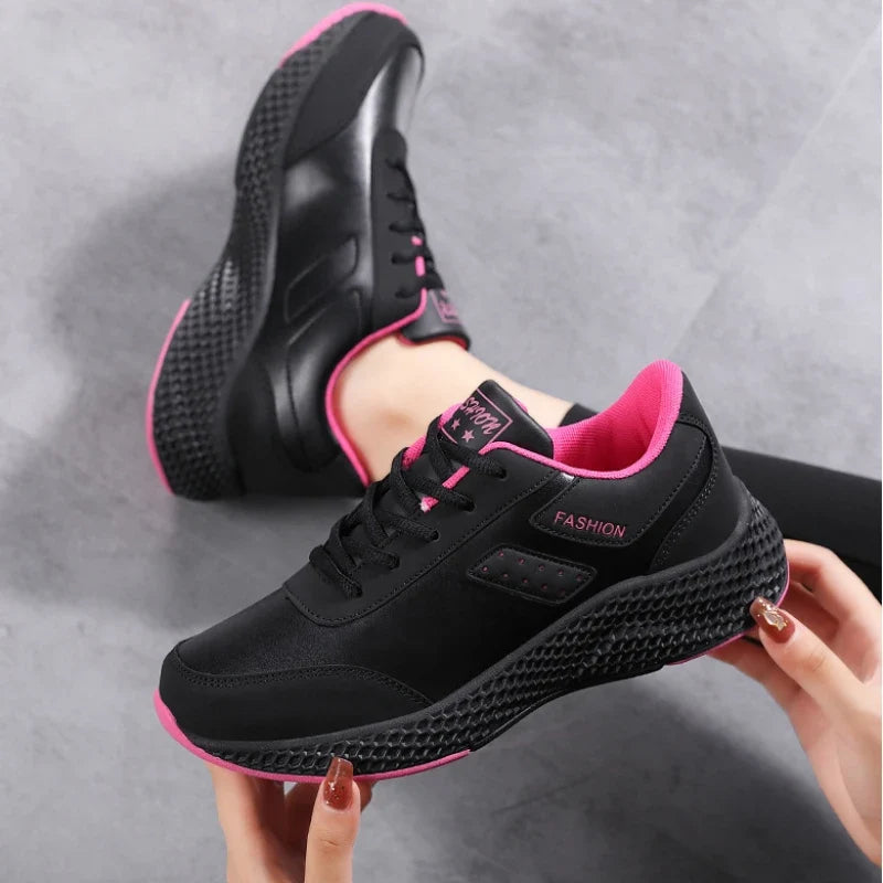 YBQJOO Women's Casual Sneakers – Lightweight Lace-Up Sport Shoe