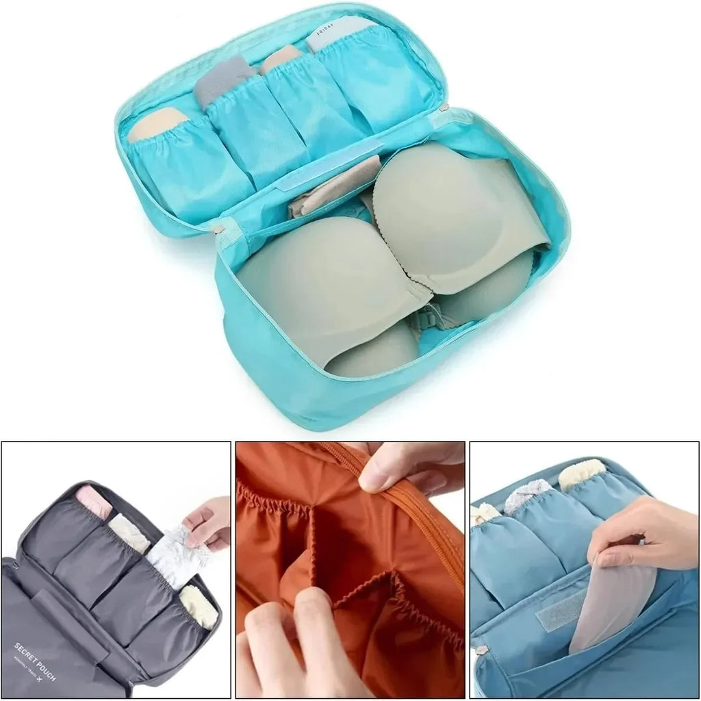 Portable Travel Organizer Bag – Bra, Underwear & Toiletry Case