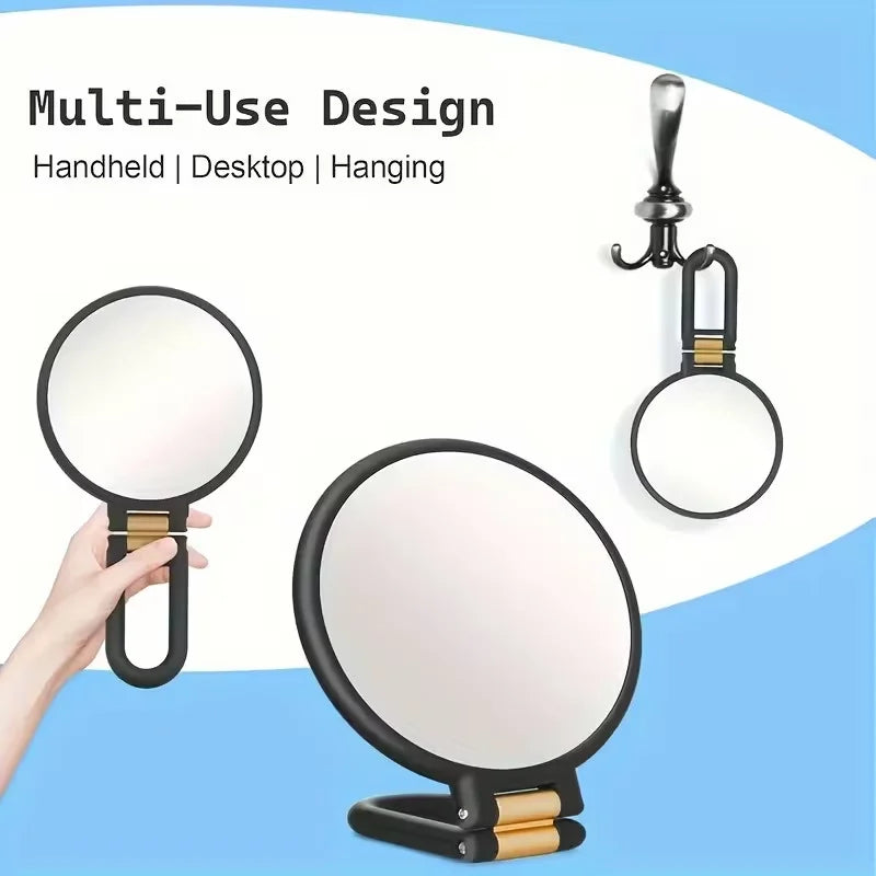 Double-Sided Handheld Makeup Mirror – 20x Magnification Foldable