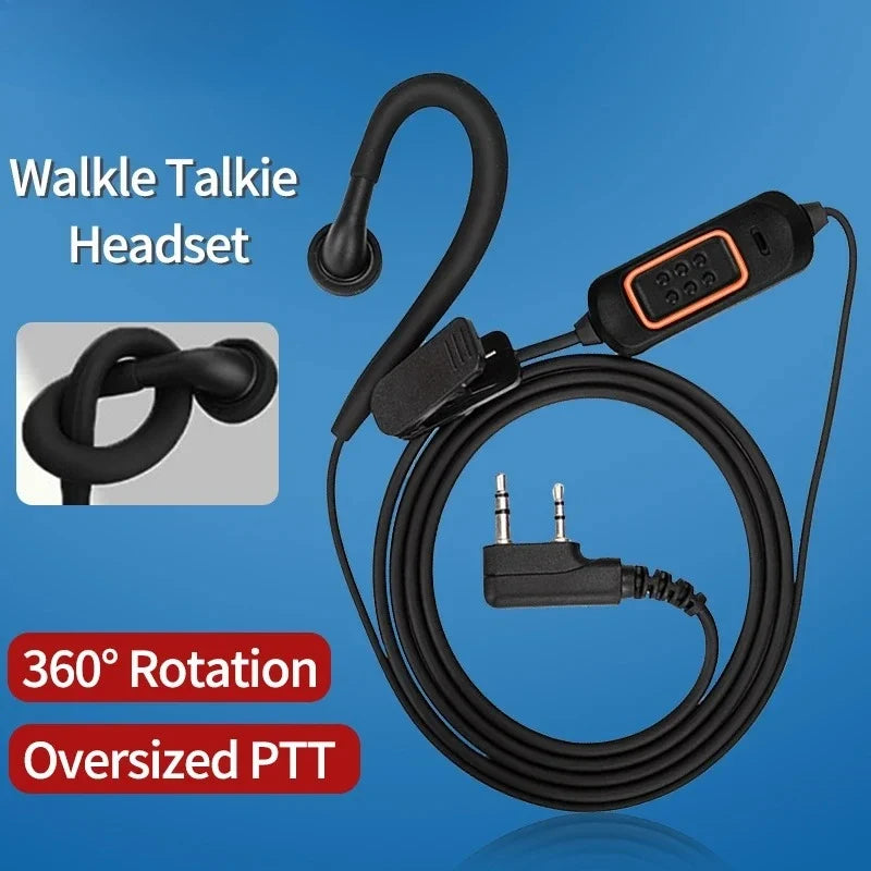 Baofeng 780 G-Shape Headset Mic for UV-5R Walkie Talkie 2-Pin