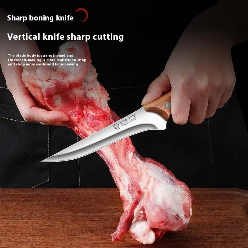 Stainless Steel Carving Knife – Wood Handle & Blade Guard