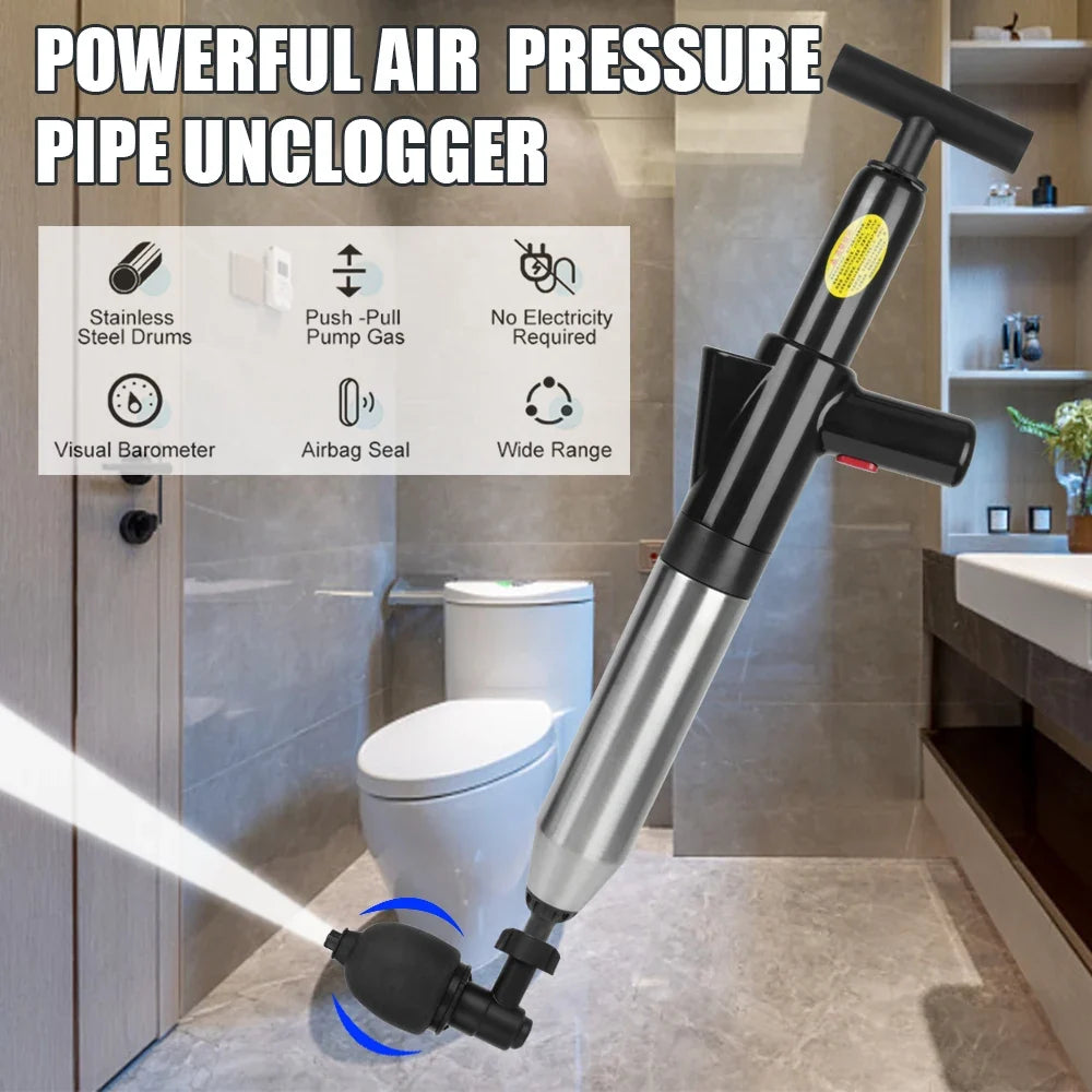 High-Pressure Air Drain Blaster – Toilet & Pipe Clog Remover