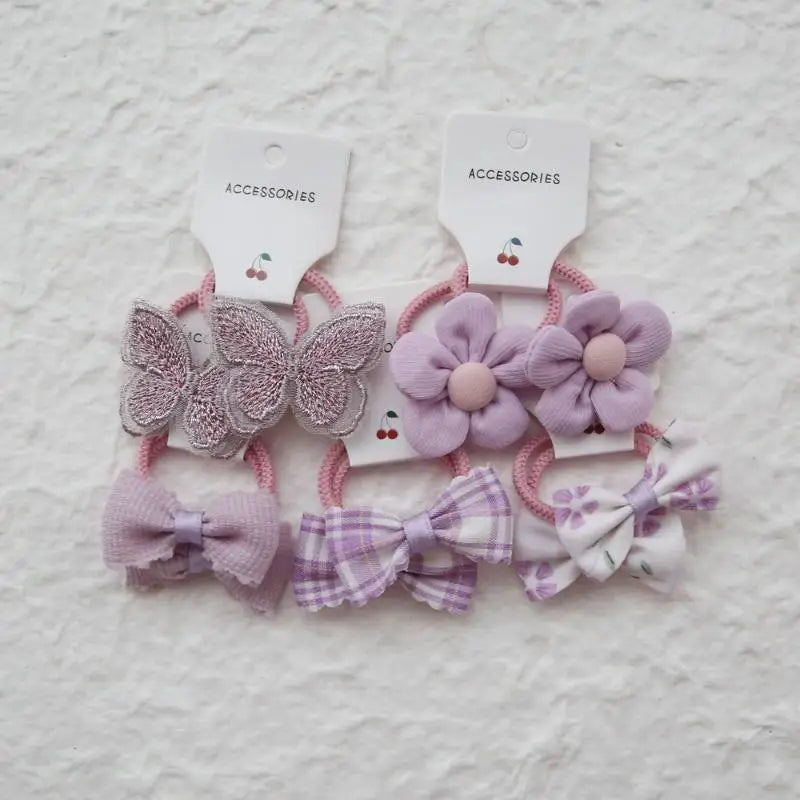 10-Pack Elastic Flower Hair Bands – Handmade Floral Hairbands