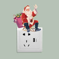 Christmas Wall Switch Stickers – Removable Festive PVC Decals