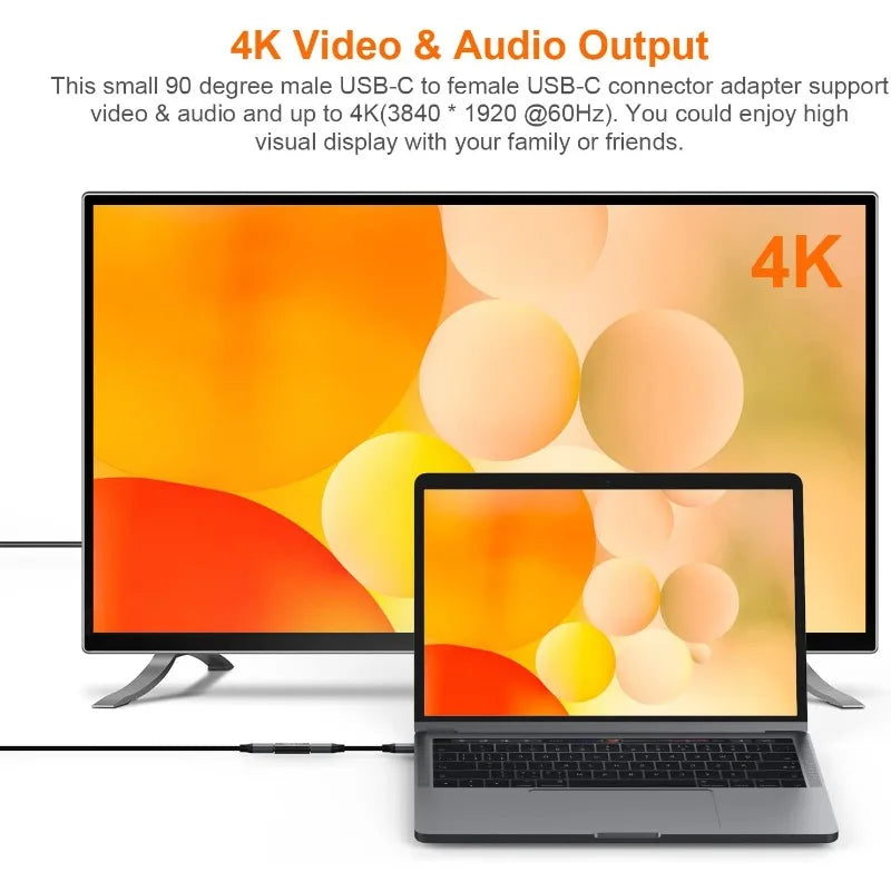 2-Pack USB-C Female Adapter – 4K Video, 10Gbps, Fast Charge