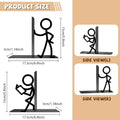2 Metal Abstract Bookshelf Decor Book Ends Funny Holders Decorative