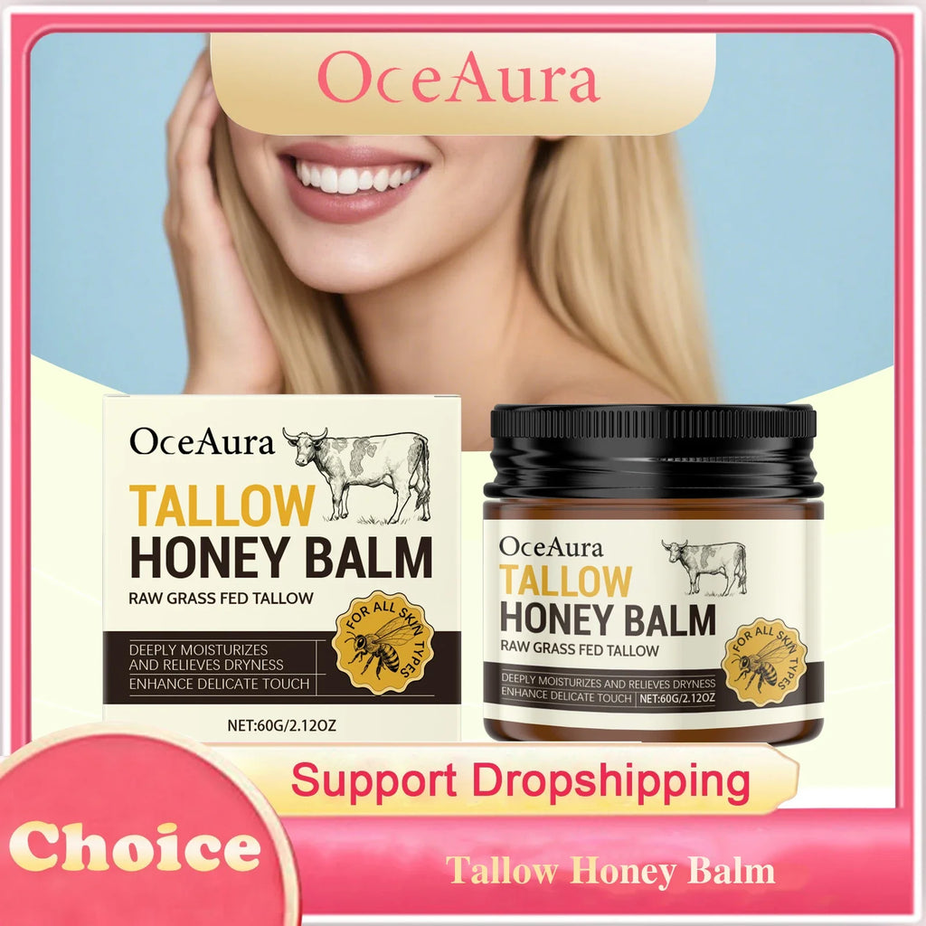 Grass Fed Tallow Honey Balm Nourishing Repair Damaged Skin Fade Fine