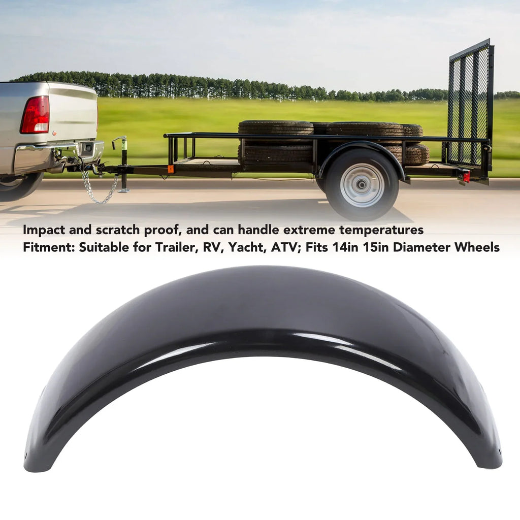 Metal Trailer Mudguard – Impact-Proof, Fits 14" & 15" Wheels