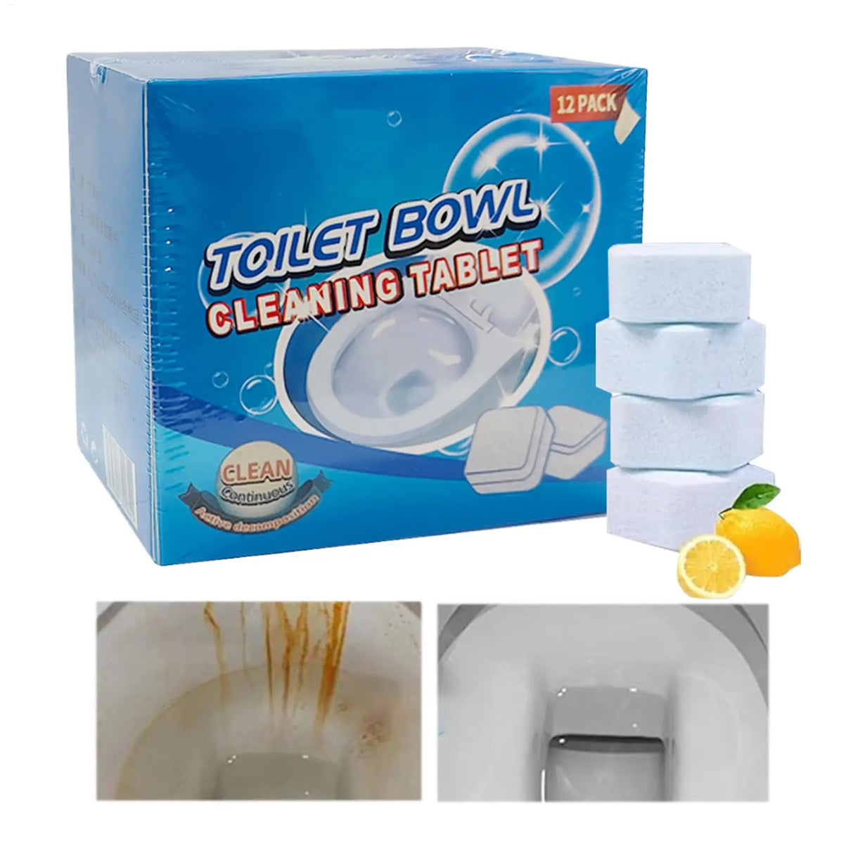 Toilet Tank Cleaner Tablets 180g | Auto Bowl Cleaner & Deodorizer