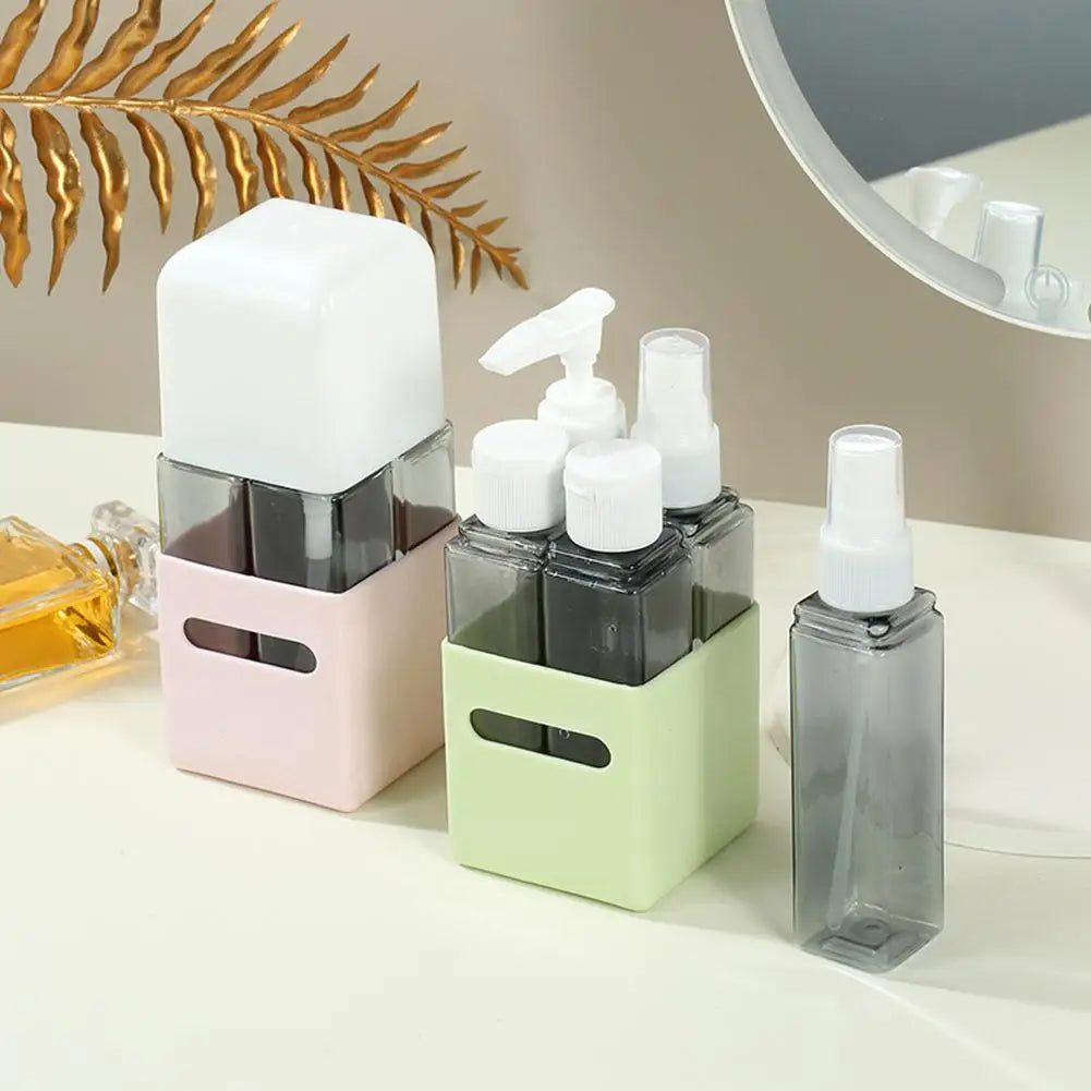 4-in-1 Refillable Travel Bottles Set – 60ml TSA-Approved
