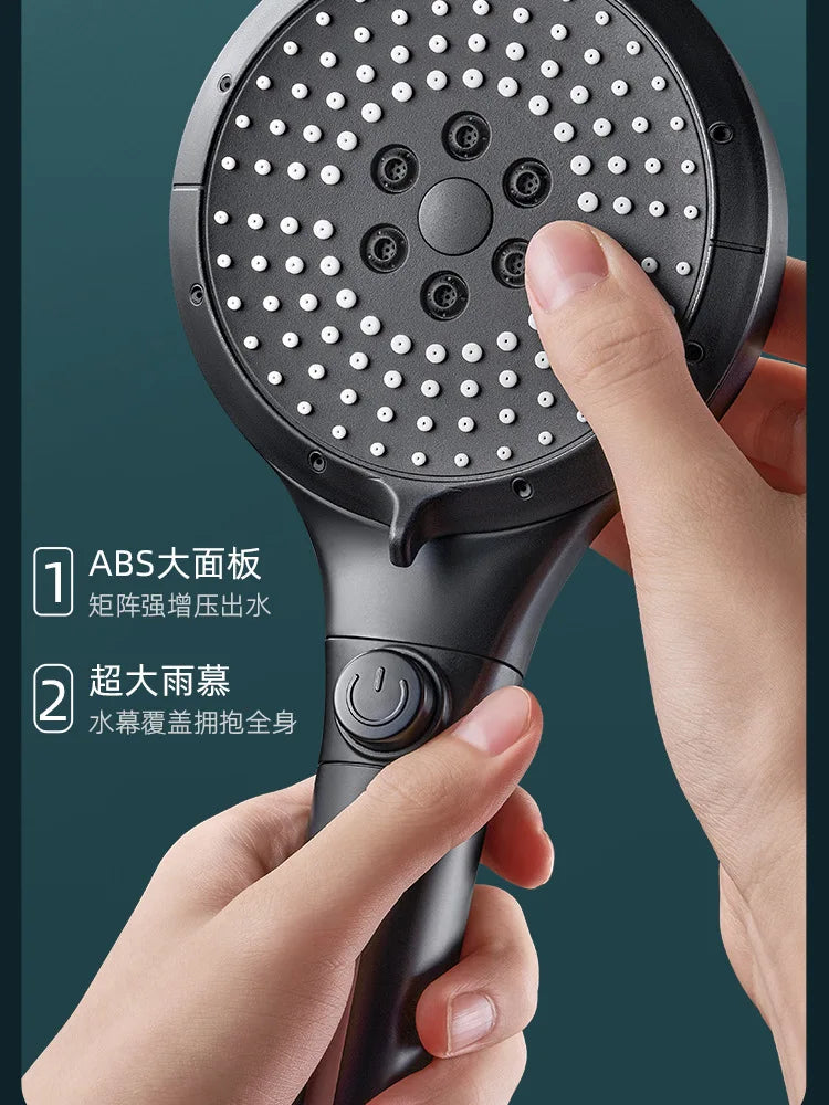 6-Mode High Pressure Handheld Shower Head with Filter & Stop