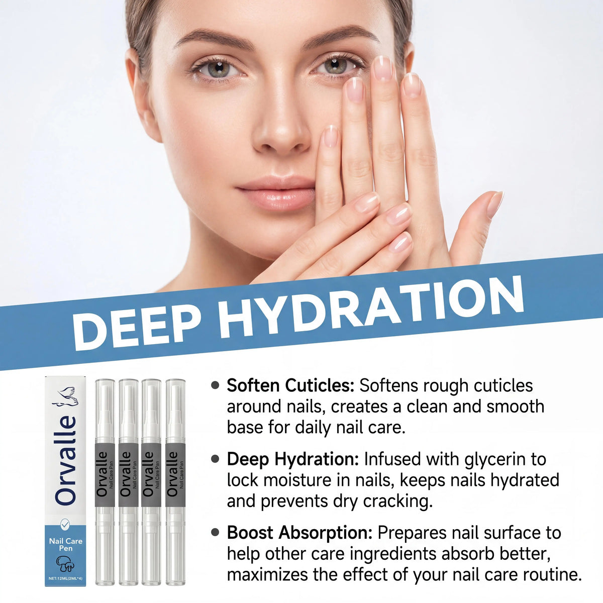 Nail Repair Pen Set – Hardener, Growth Serum & Fungus Care