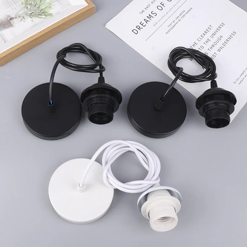 Retro E27 Pendant Lamp Holder Socket with 1m/1.5m Hanging Wire