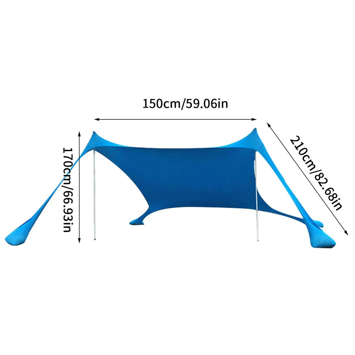 Portable Beach Canopy Sun Shade UV Protection & Storage Bag