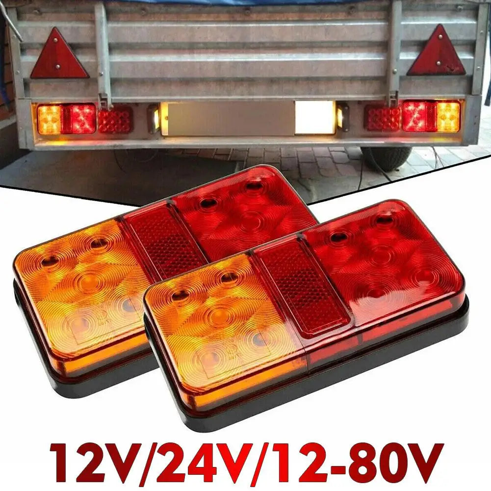 12V 24V 12-80V LED Truck Tail Lamp Taillight Turn Signal Indicator