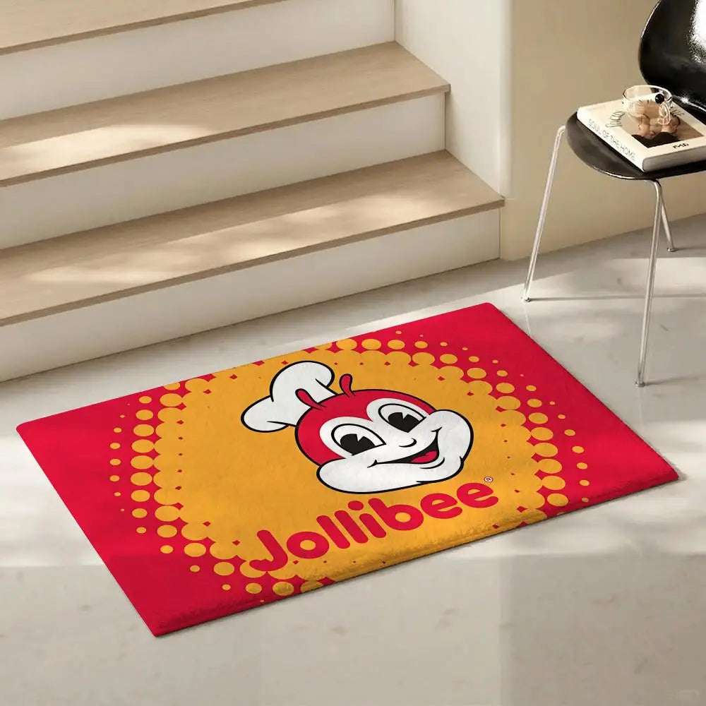Fast Food Flannel Floor Mat – Non-Slip Soft Indoor Rug