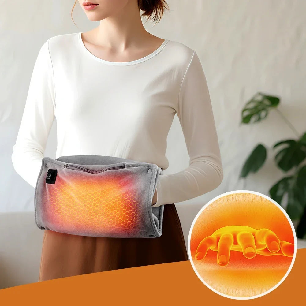 Electric Hand Warmer Bag – 3 Heat Levels & 4 Graphene Zones