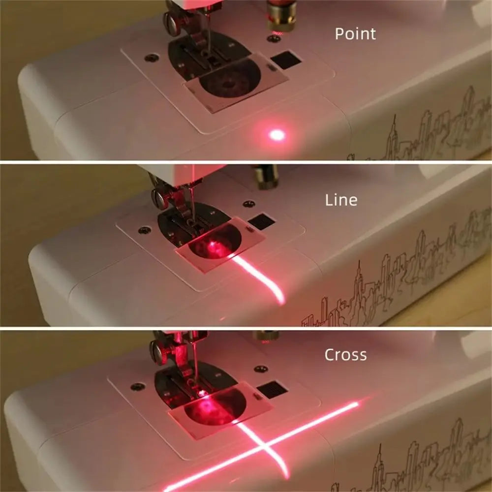 Laser Sewing Guide Light – Dot Line Cross & Magnetic Base USB