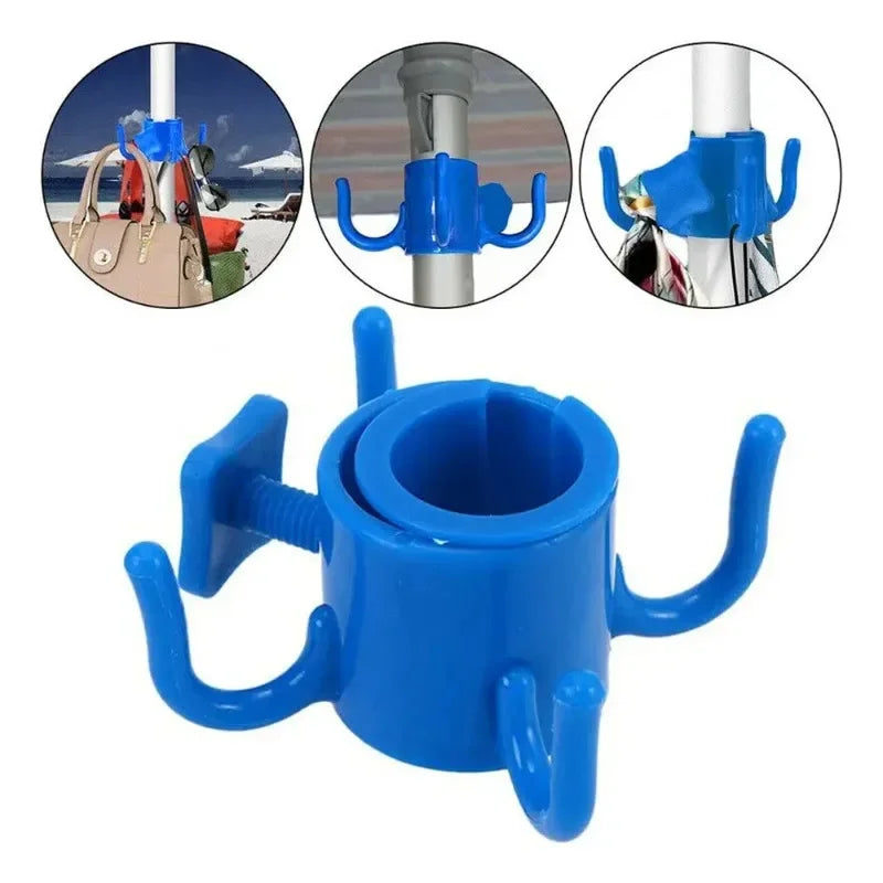 Beach Umbrella Sand Anchor with 4-Prong Hanging Hook