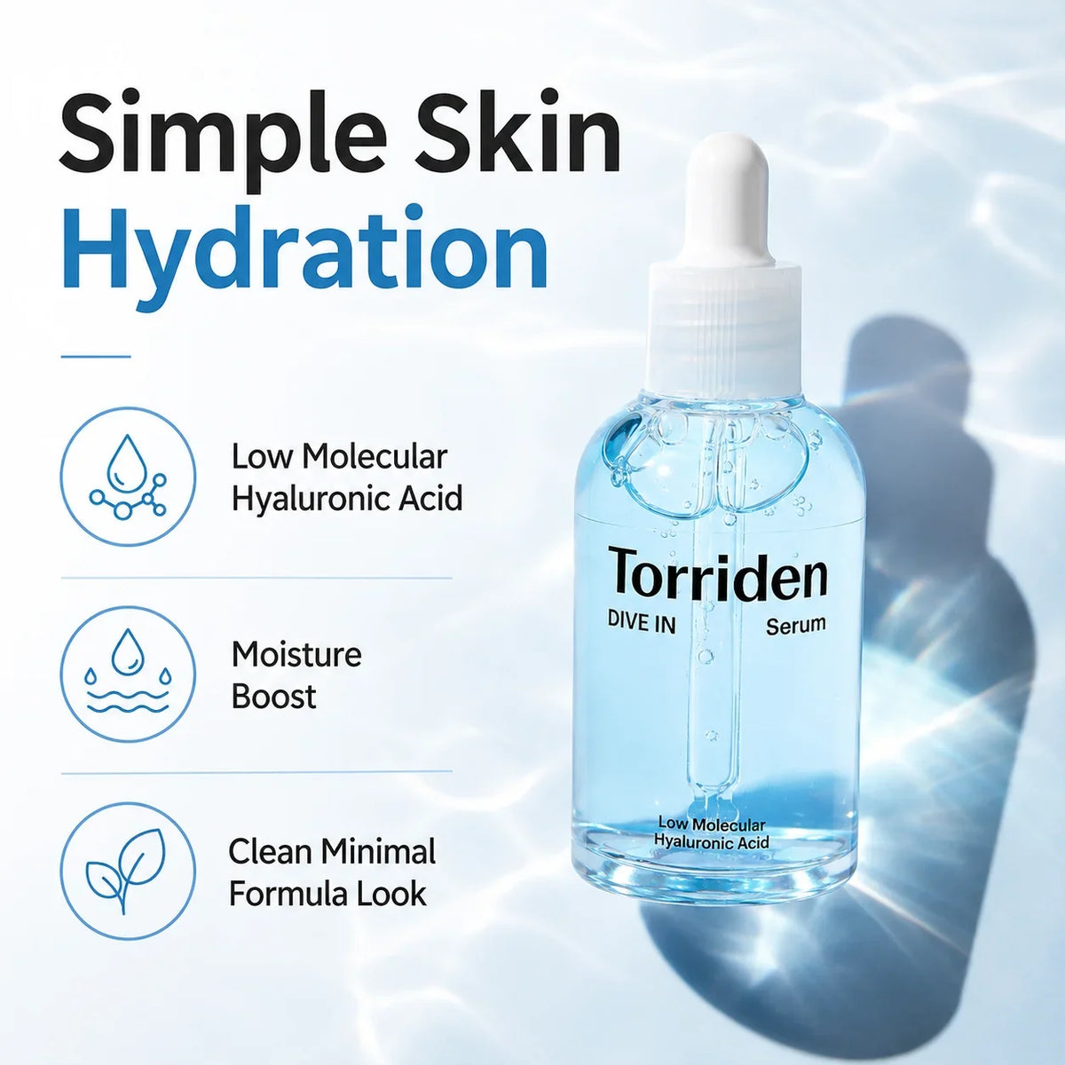 Torriden DIVE-IN Hyaluronic Acid Serum 50ml | Korean Skincare