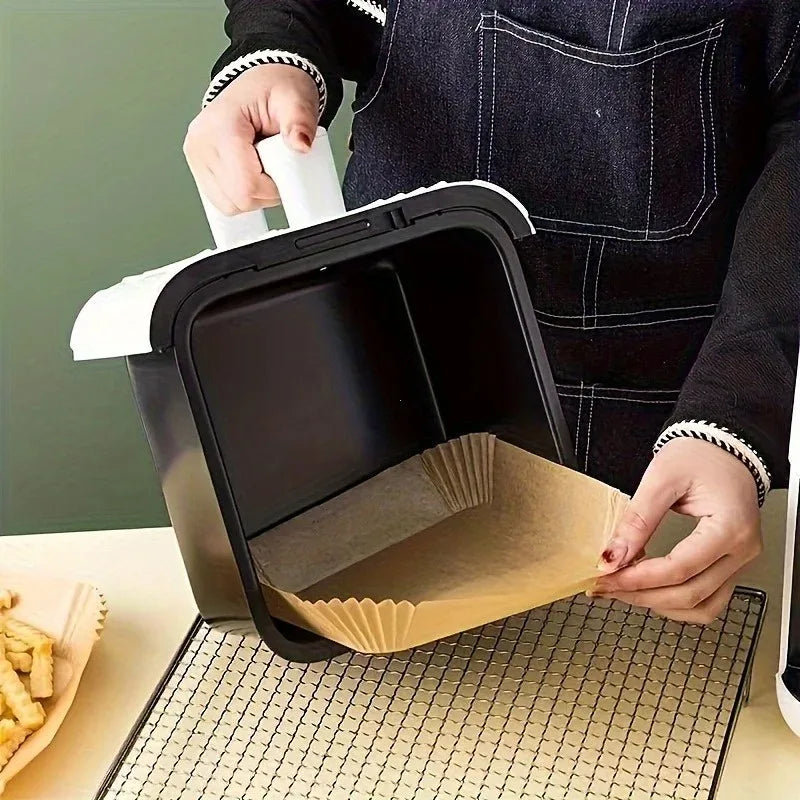 100-Piece Non-Stick Baking Paper Pads – Air Fryer & Oven