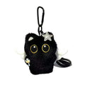 Plush Black Cat Keychain – Cute Bag Charm & Car Keyring Gift