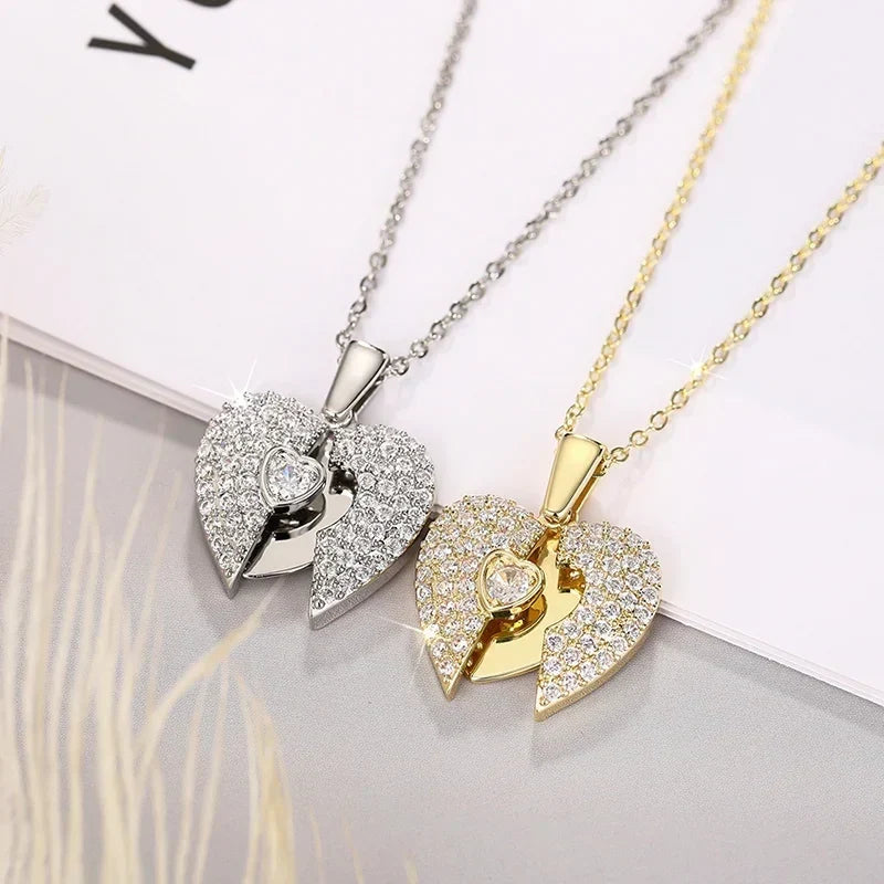 Huitan Heart Pendant Necklace – Cubic Zirconia | Party Jewelry