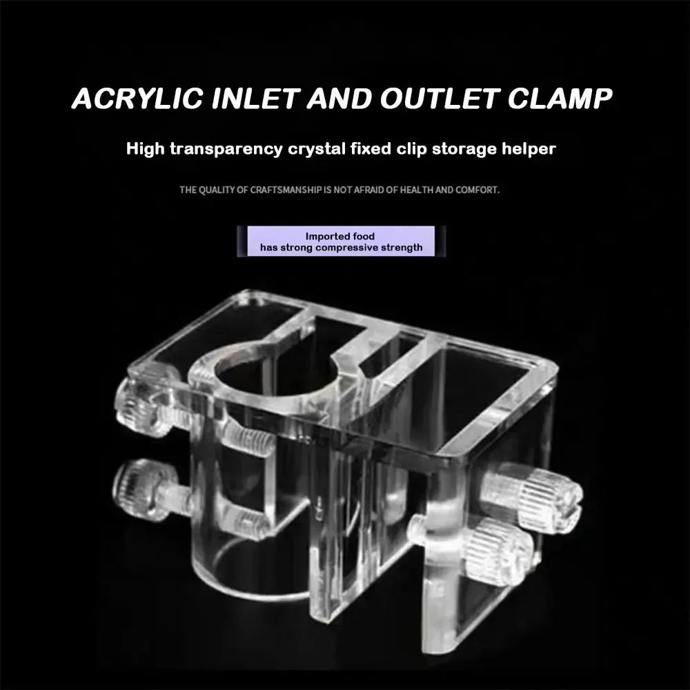 Acrylic Aquarium Pipe Holder Clip – Fits 20mm Hose & Tube