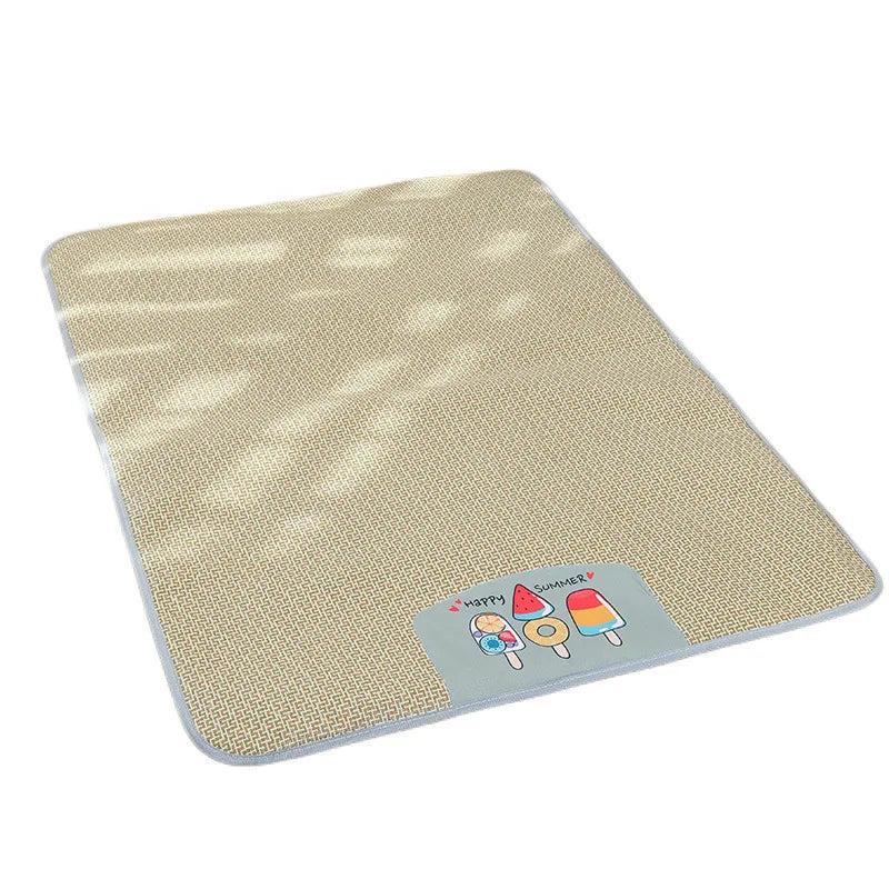 Dog Bed Summer Cool Mat Ice Pad Pet Supplies Cat Large Rattan