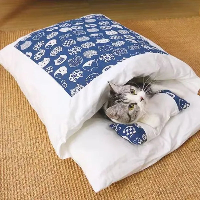Kawaii Removable Cats Bed House Home Supplies Products Adult Large
