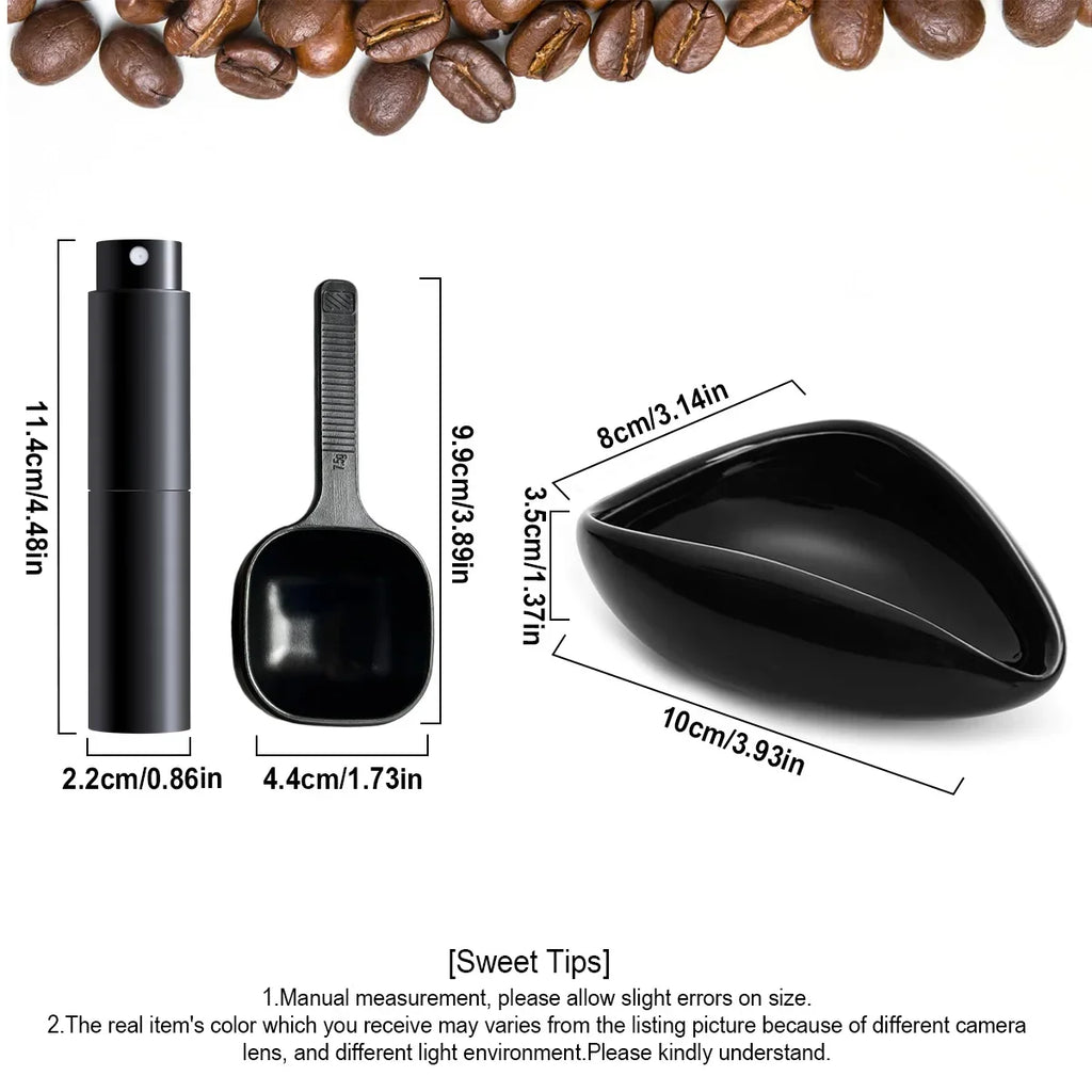 Leeseph Coffee Bean Dosing Cup Spray Bottle Bar Static Reduction