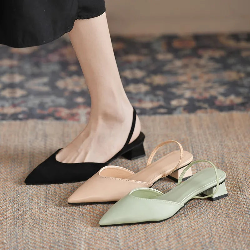 Women's Pointed Toe Ankle Strap Heeled Sandals | Minimalist