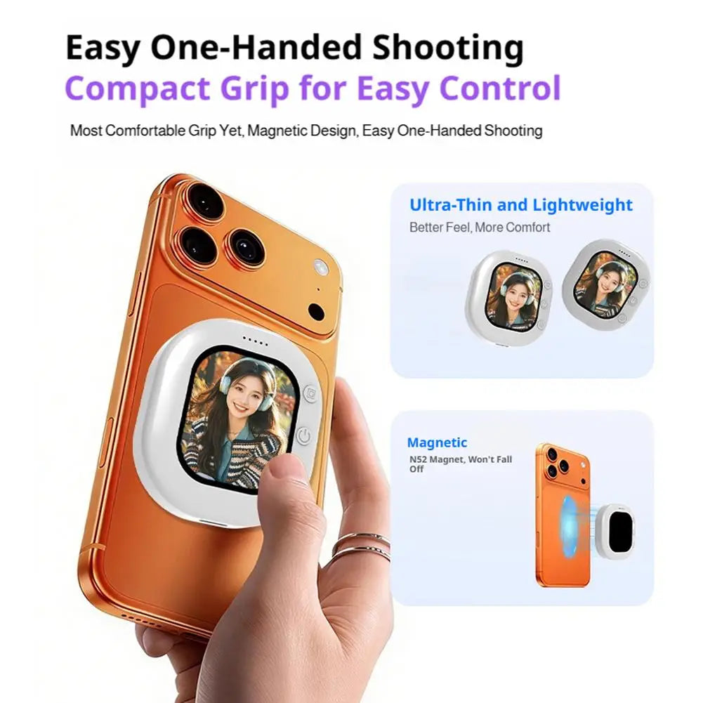 Mini Magnetic Phone Screen Monitor – Rear Camera Selfie & Vlog