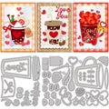 Coffee Cup Valentine's Day Cutting Dies – DIY Cards & Scrapbook