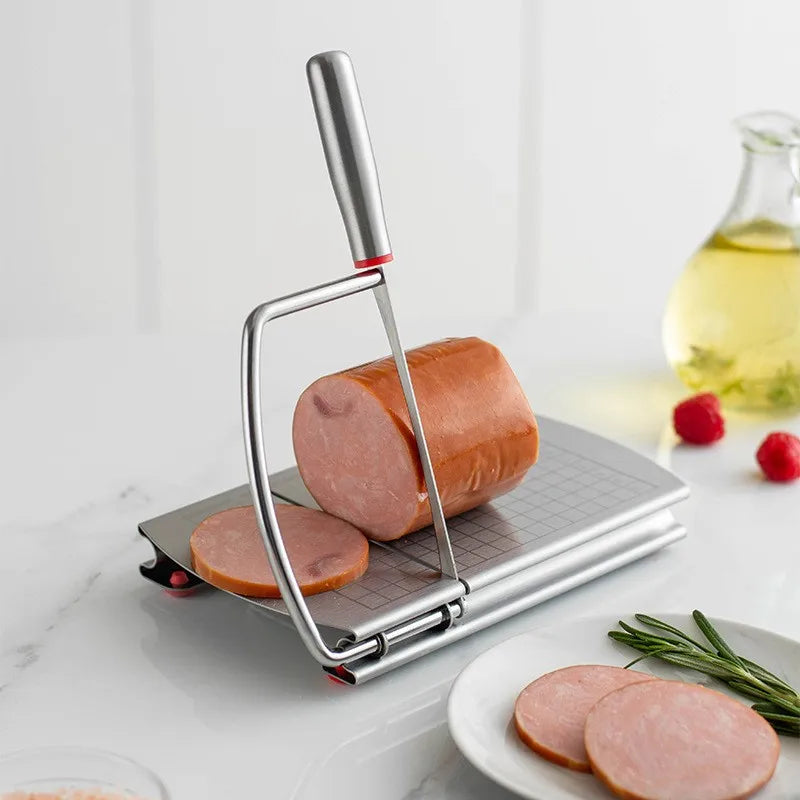 Stainless Steel Cheese & Deli Slicer with Silicone Suction Base